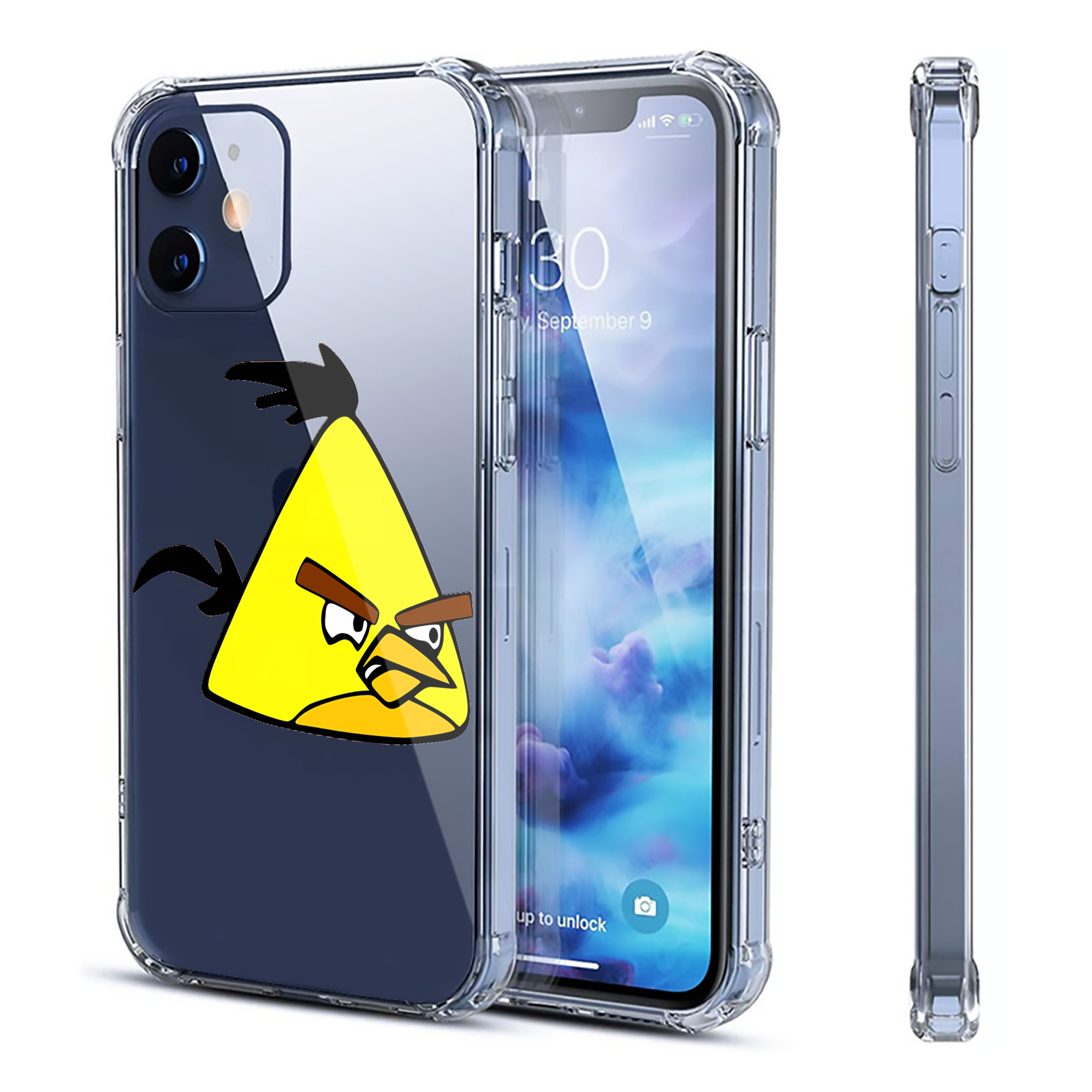 （画像用） Angry Birds アングリーバード 【iPhone 12シリーズ対応】透明スマホケース（クリアソフトケース）